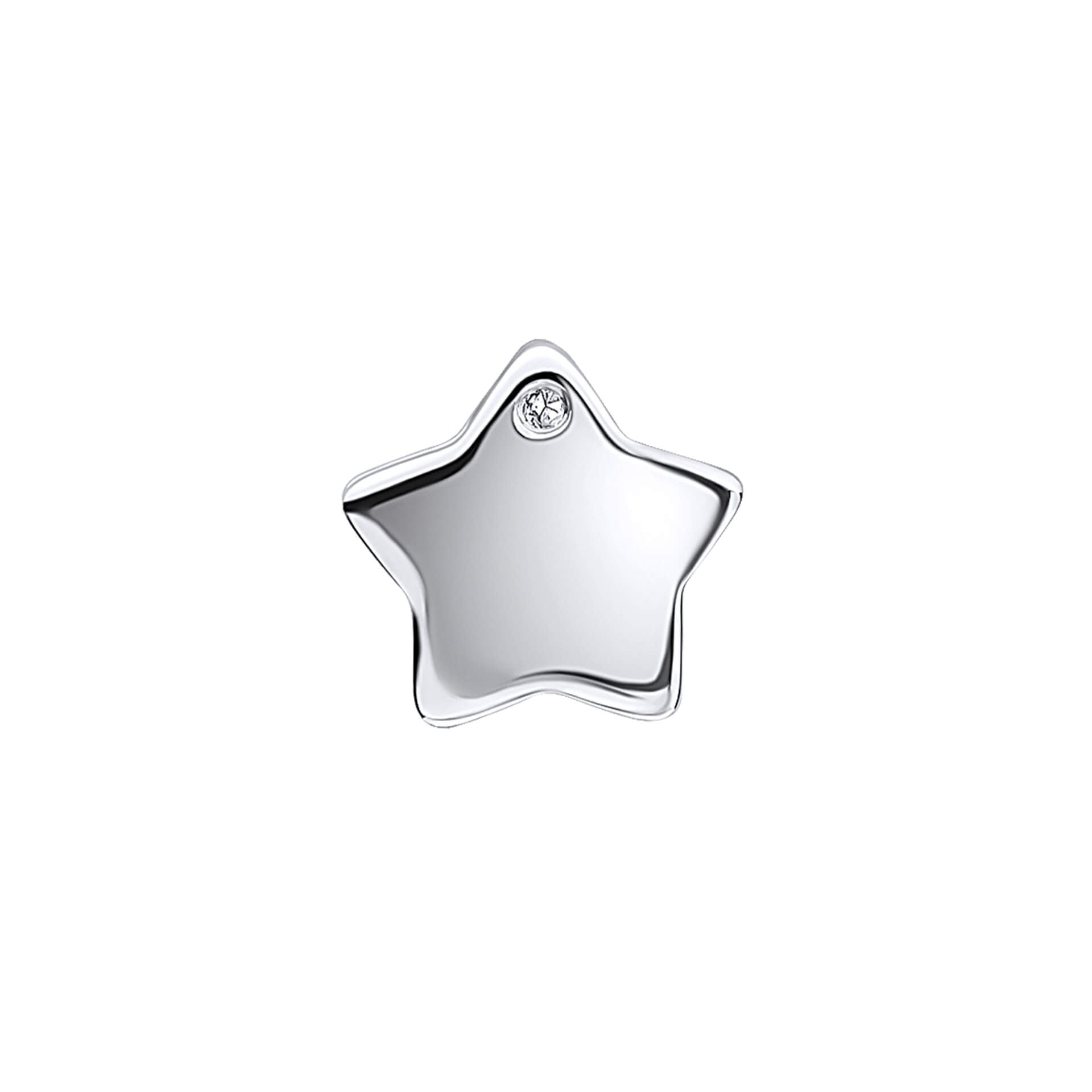 Pass-Through Star Pendant Charm with Diamond