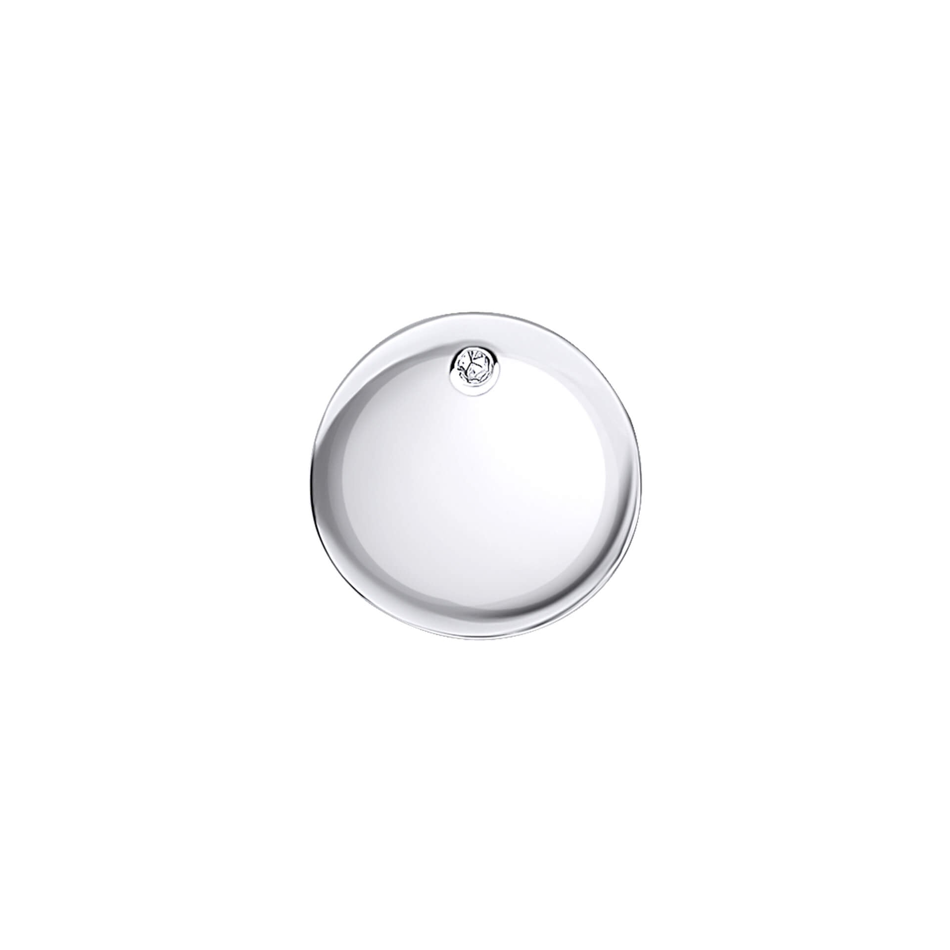 Pass-Through Round Pendant Charm with Diamond