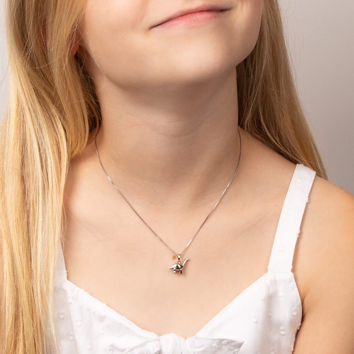Brontosaurus Dinosaur Pendant with Diamond