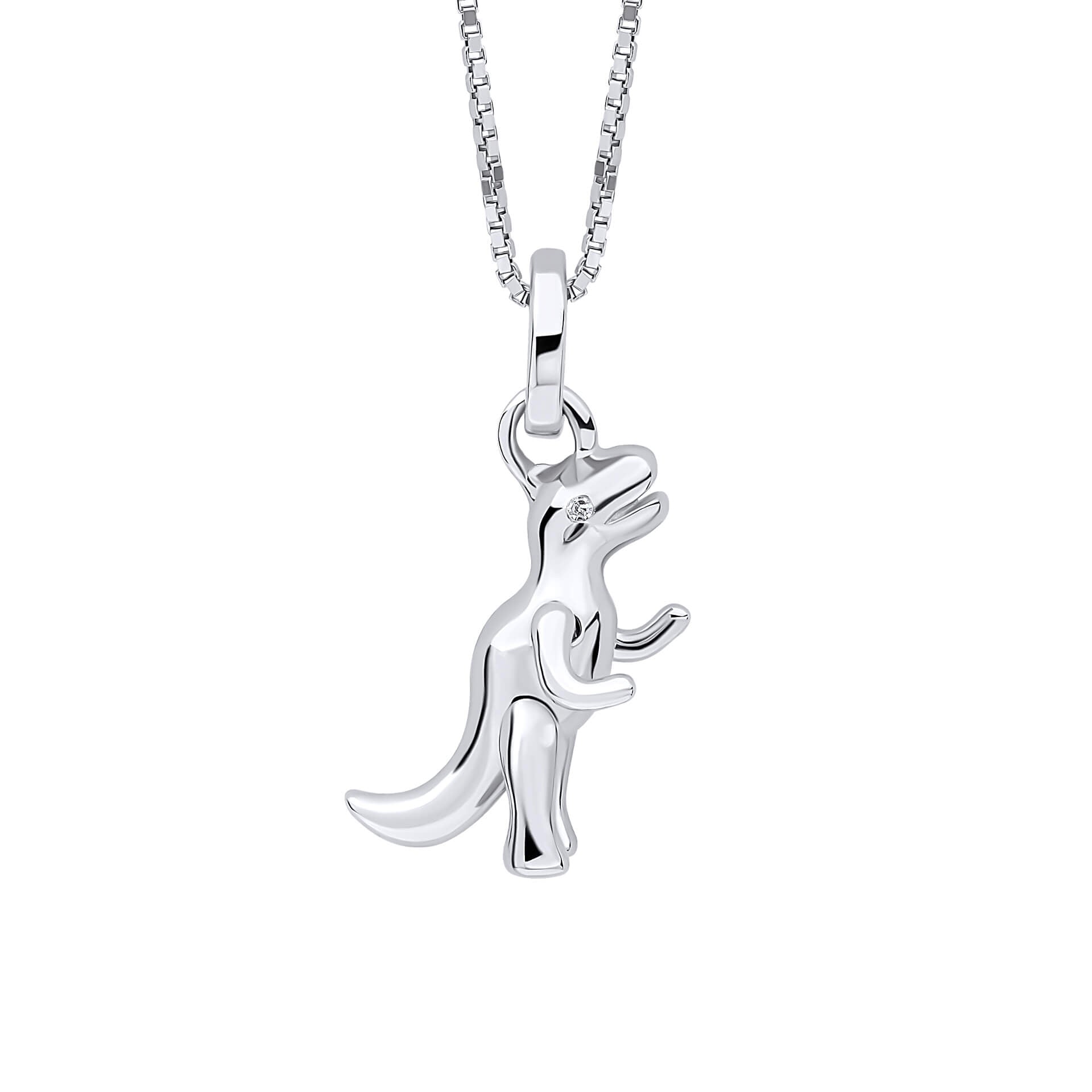 T- Rex Dinosaur Pendant with Diamond