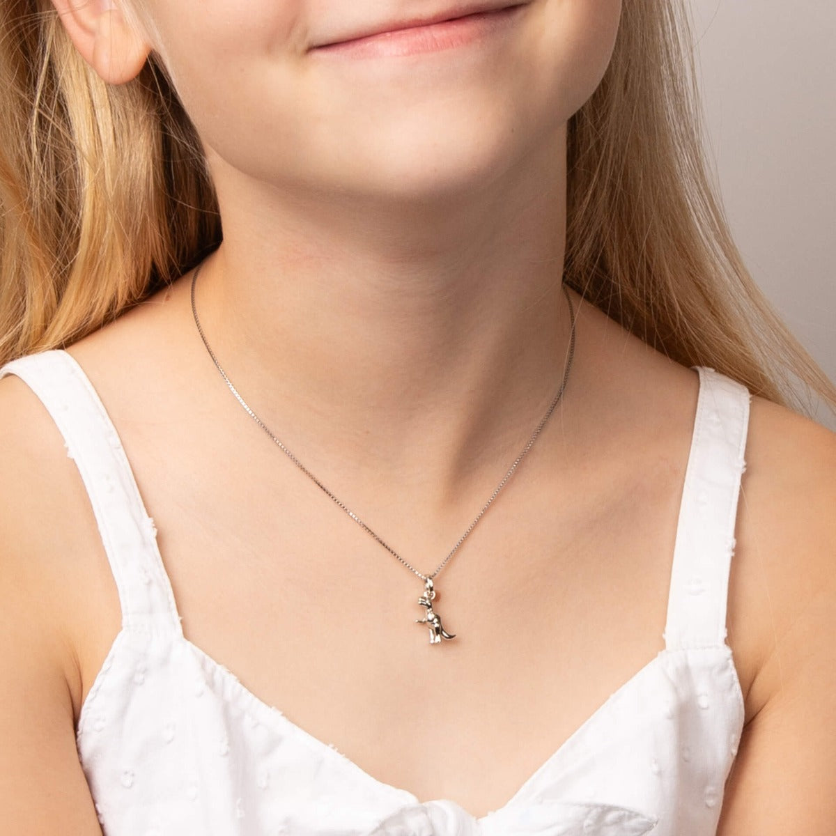 T- Rex Dinosaur Pendant with Diamond