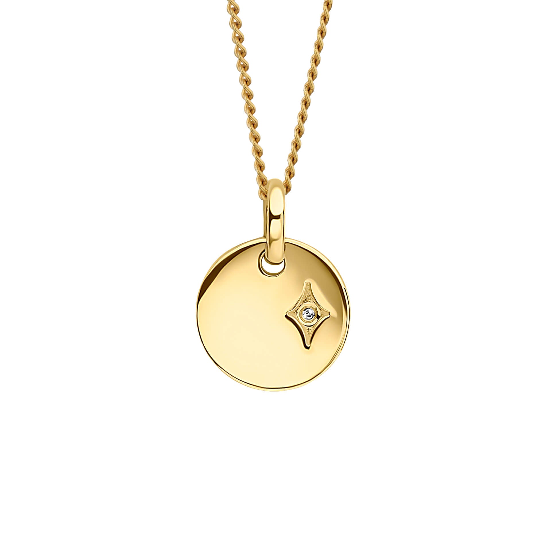 Round Pendant with Diamond Star
