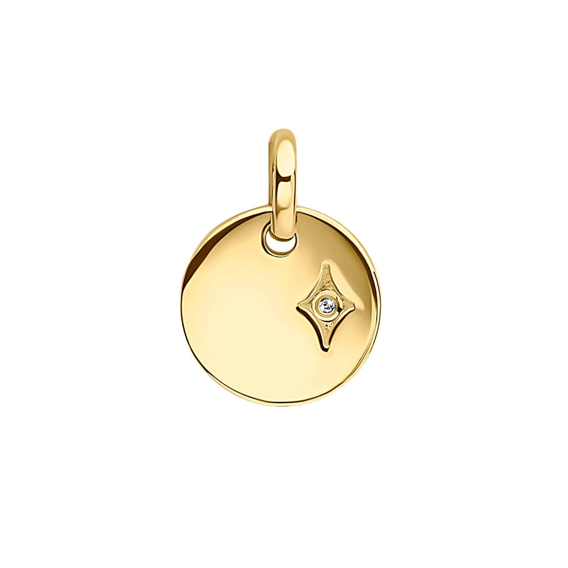 Round Pendant with Diamond Star
