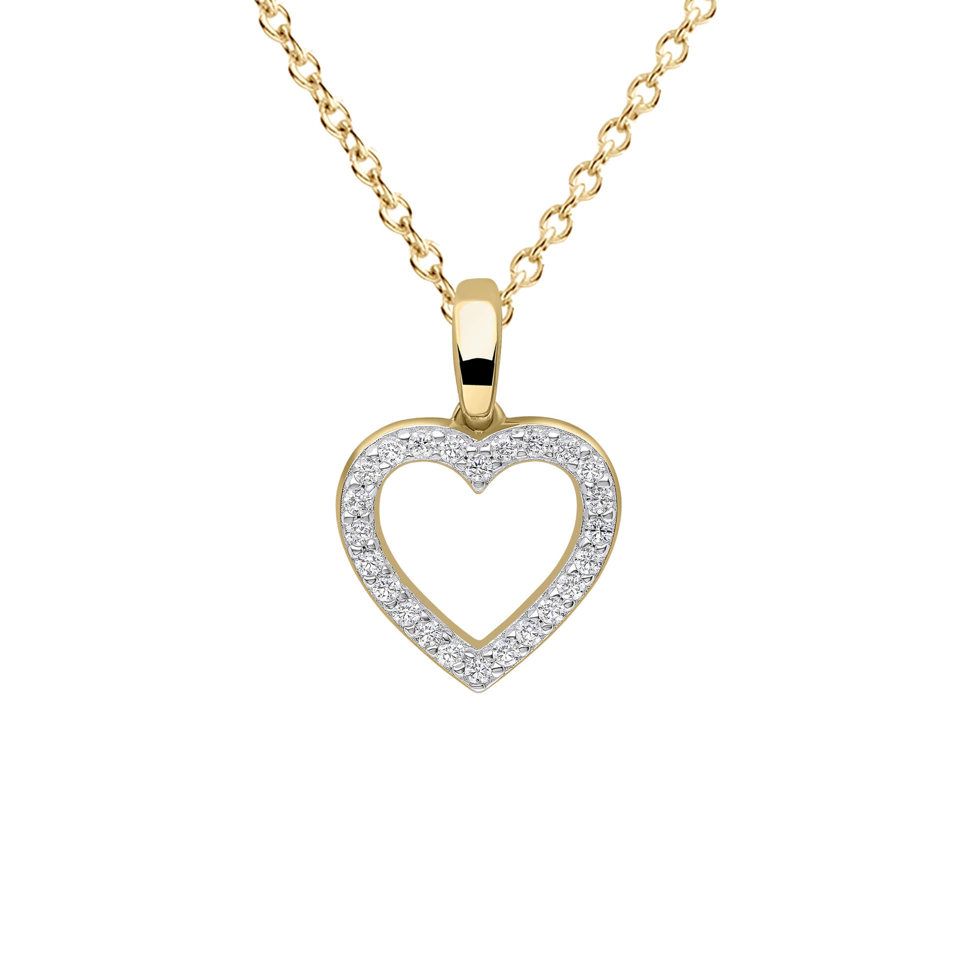 Pave Set Heart Pendant