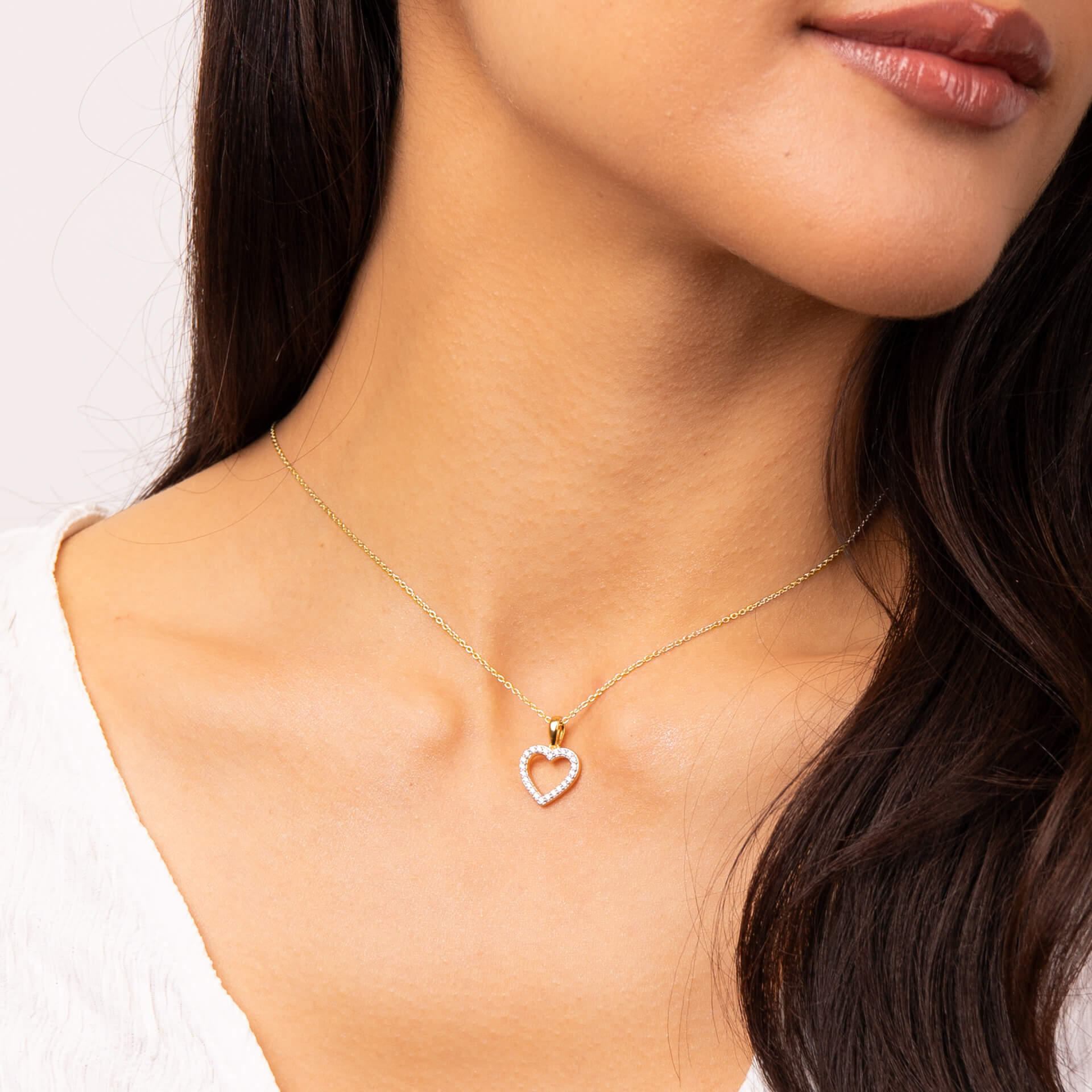 Pave Set Heart Pendant