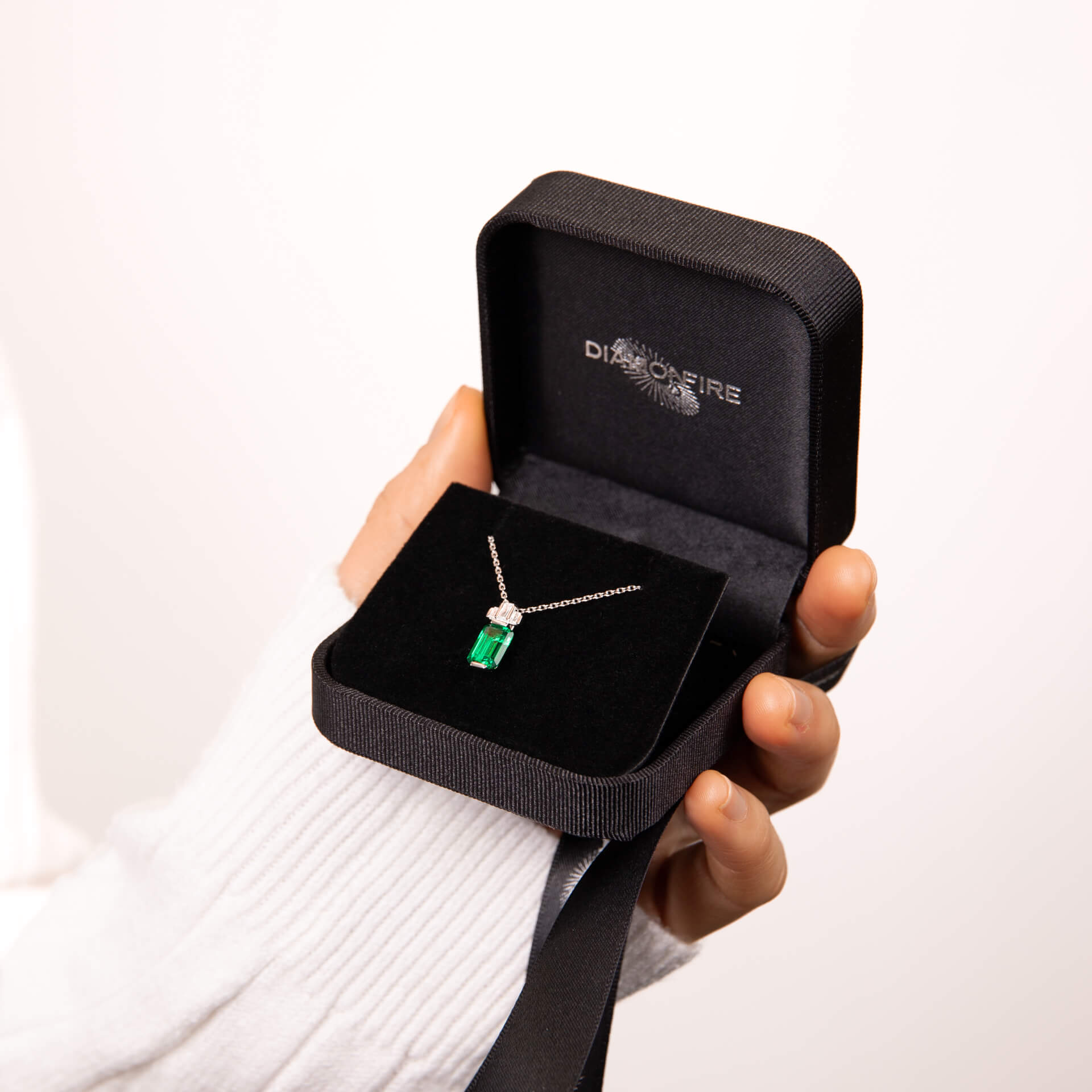 Emerald Cut Zirconia Pendant