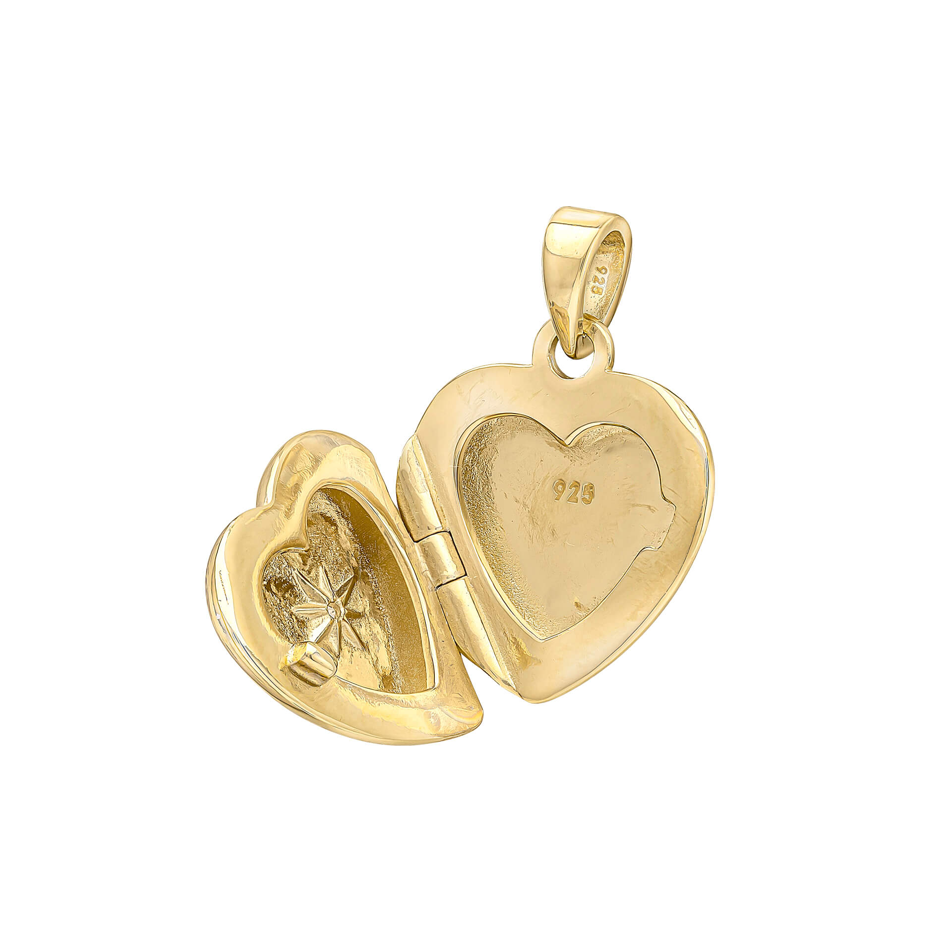 Starburst Heart Locket Pendant