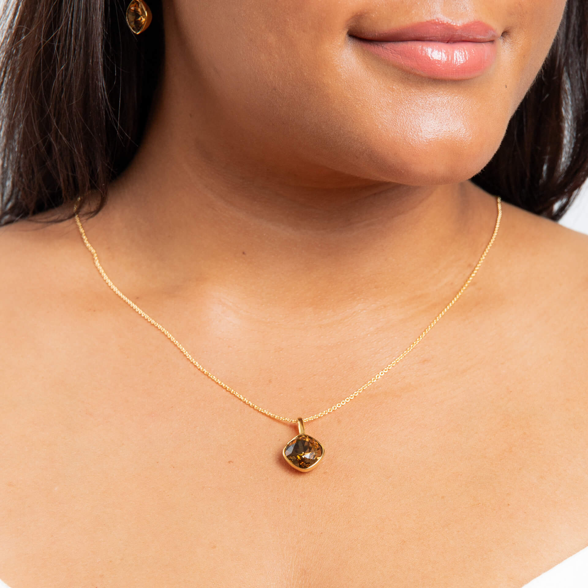 Cushion Cut Crystal Pendant