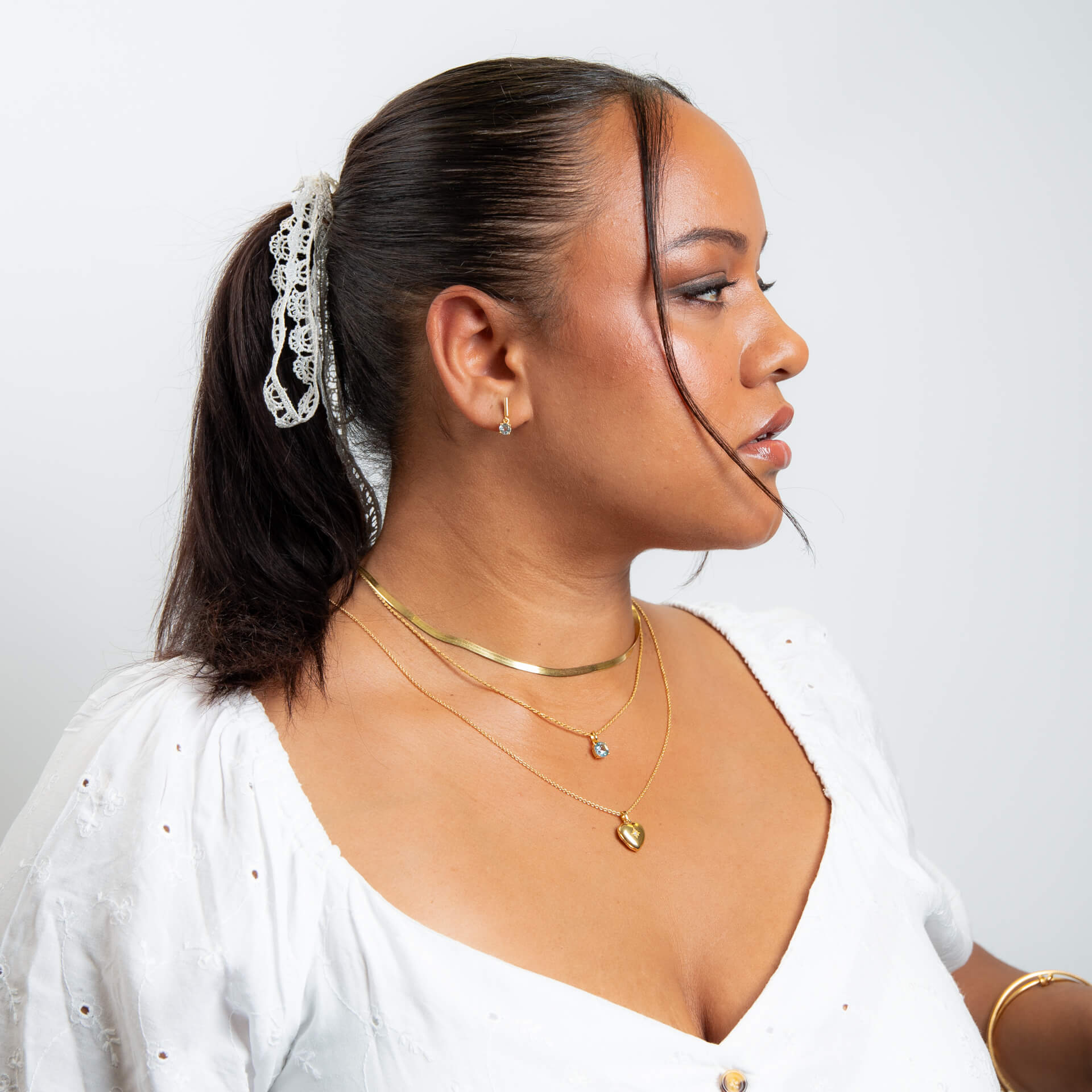 Round Semi Precious Pendant