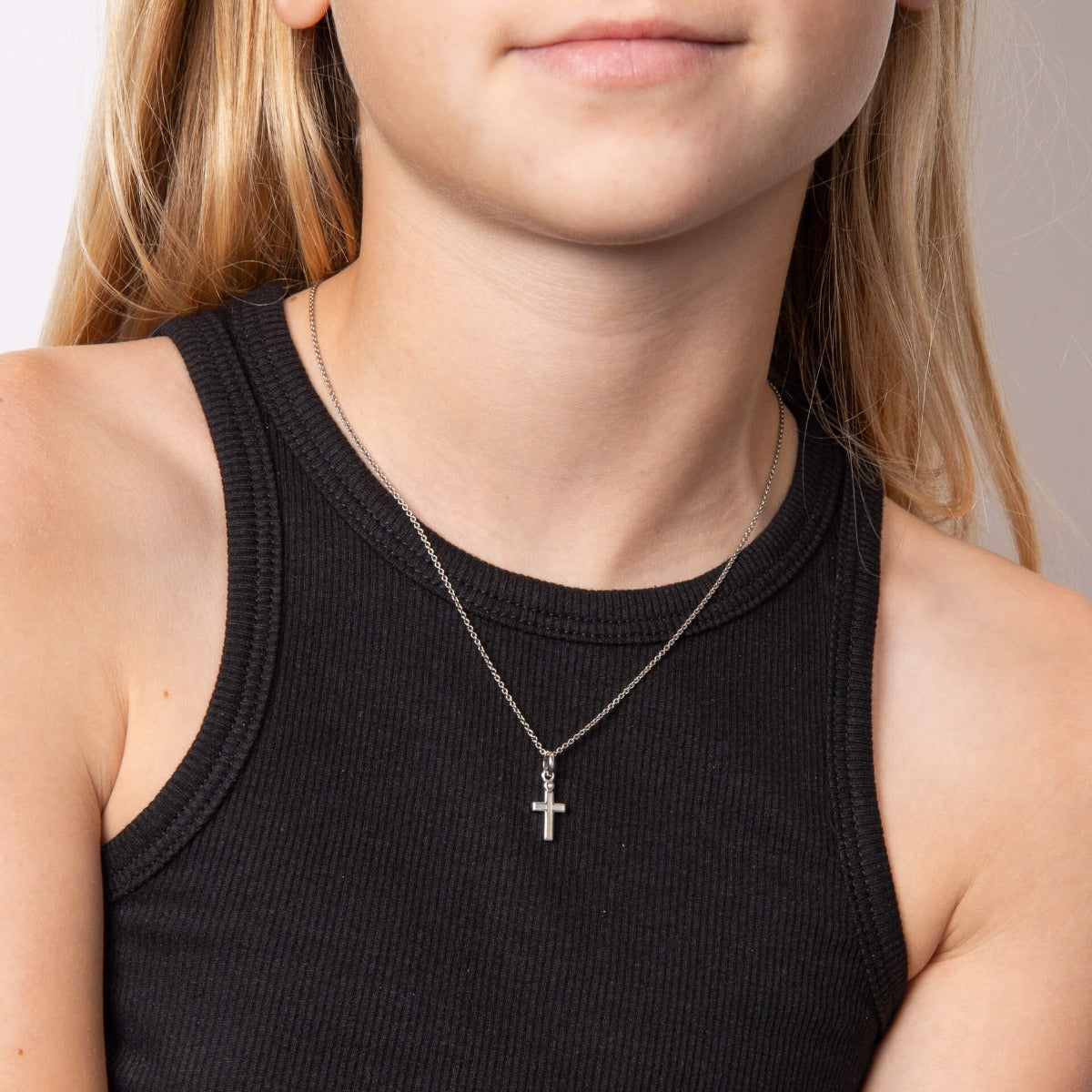 Mother of Pearl Cross Pendant with Diamond