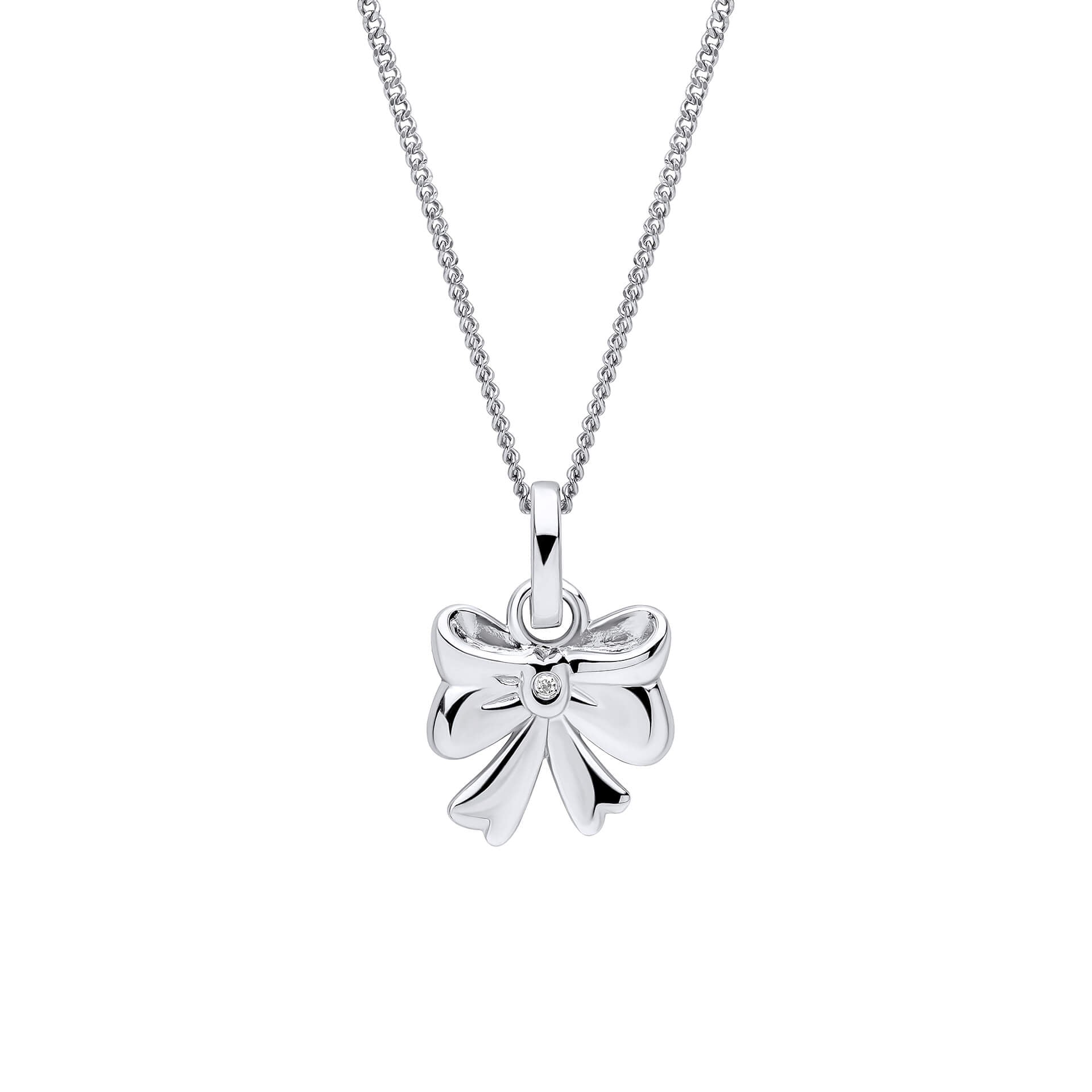 Bow Pendant with Diamond