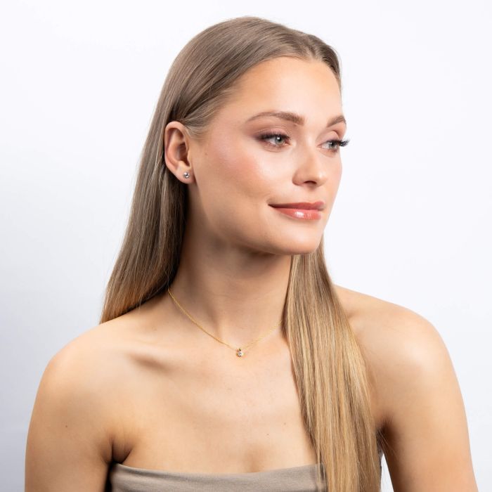 Bezel Set Carat Stud Earrings