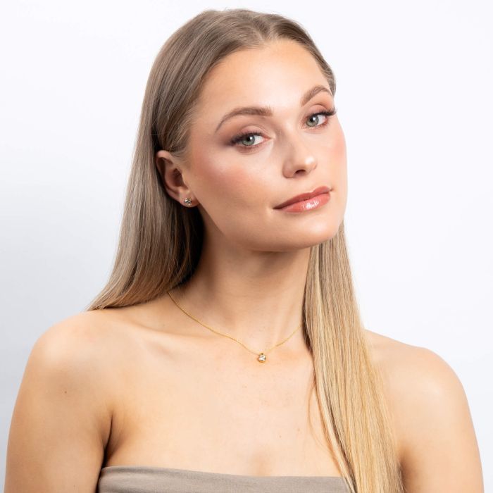 Bezel Set Carat Stud Earrings