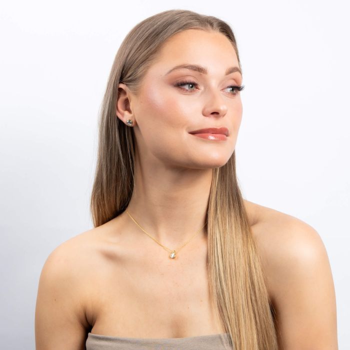 Bezel Set Carat Stud Earrings