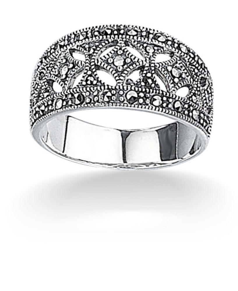 Marcasite Wide Ring