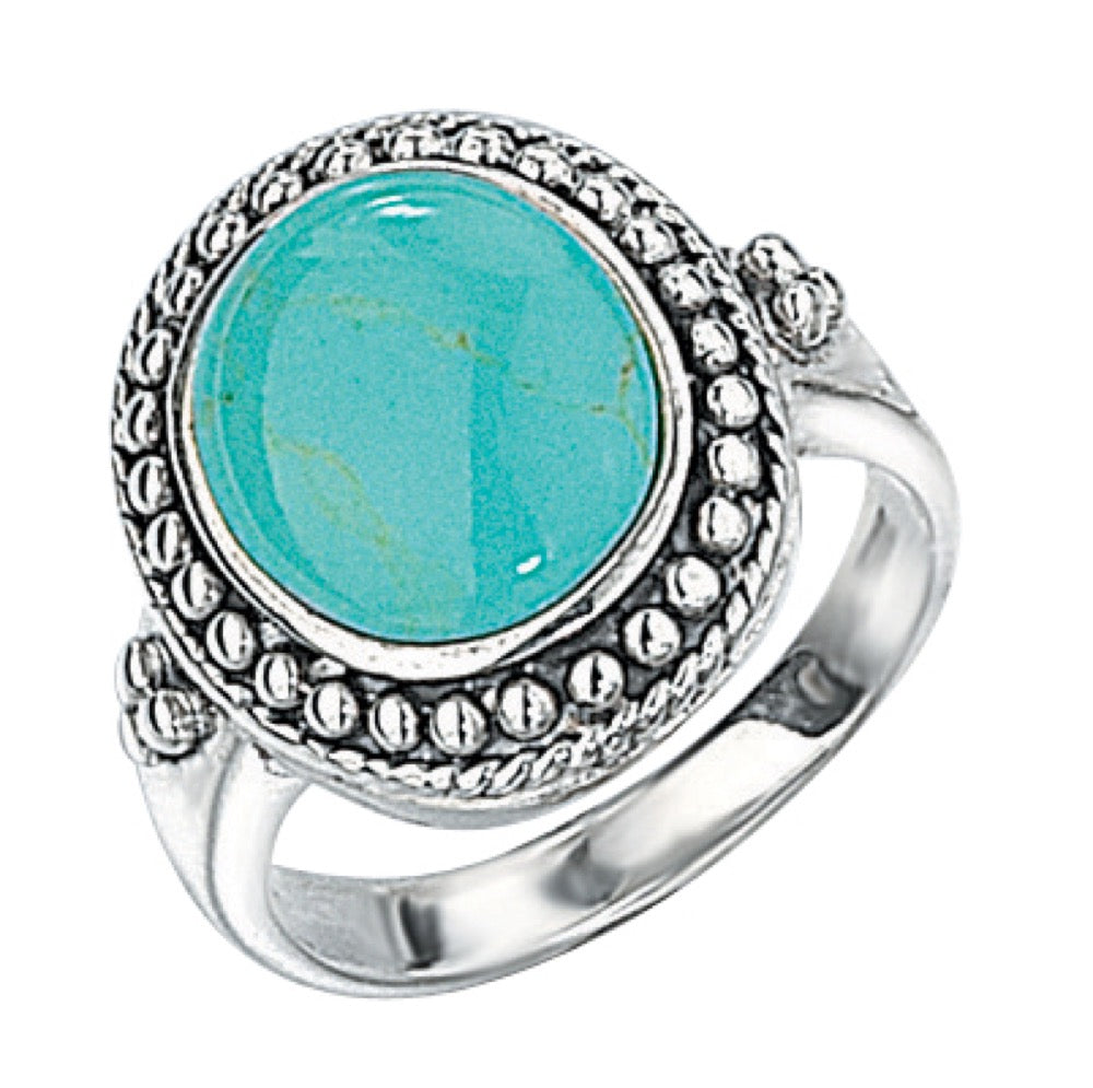 Statement Imitation Turquoise Ring