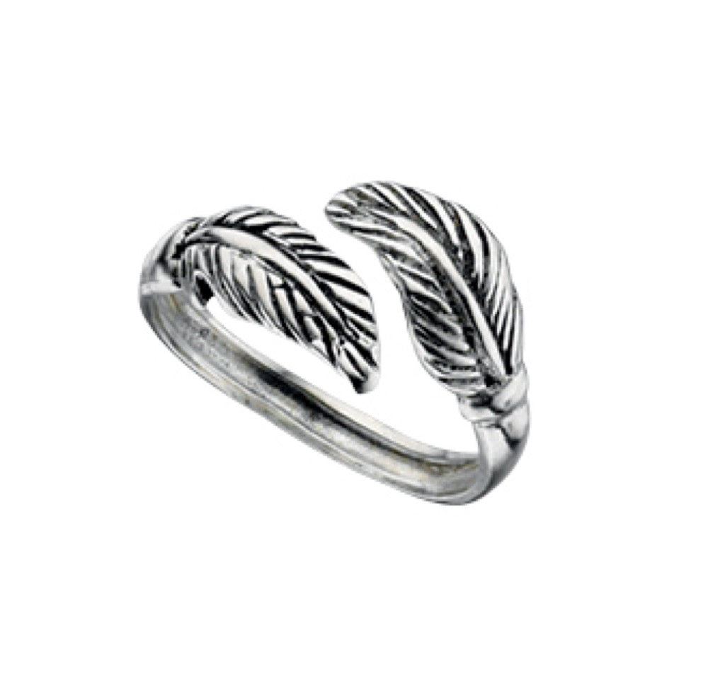 Feather Wrap Around Toe Ring