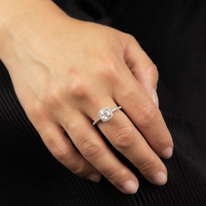 Square Pave Set Ring