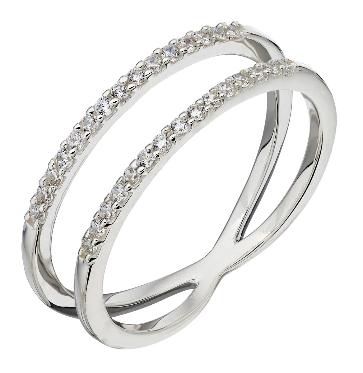 CZ Double Band Ring