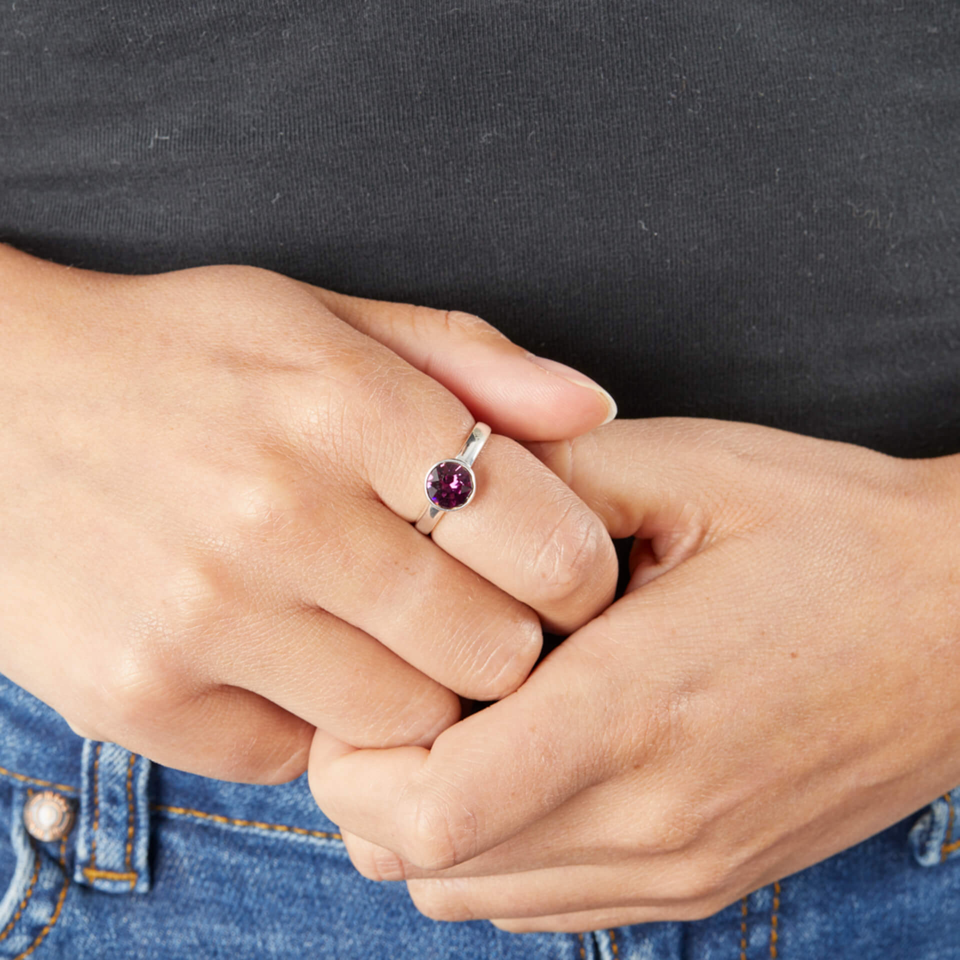Crystal Birthstone Ring