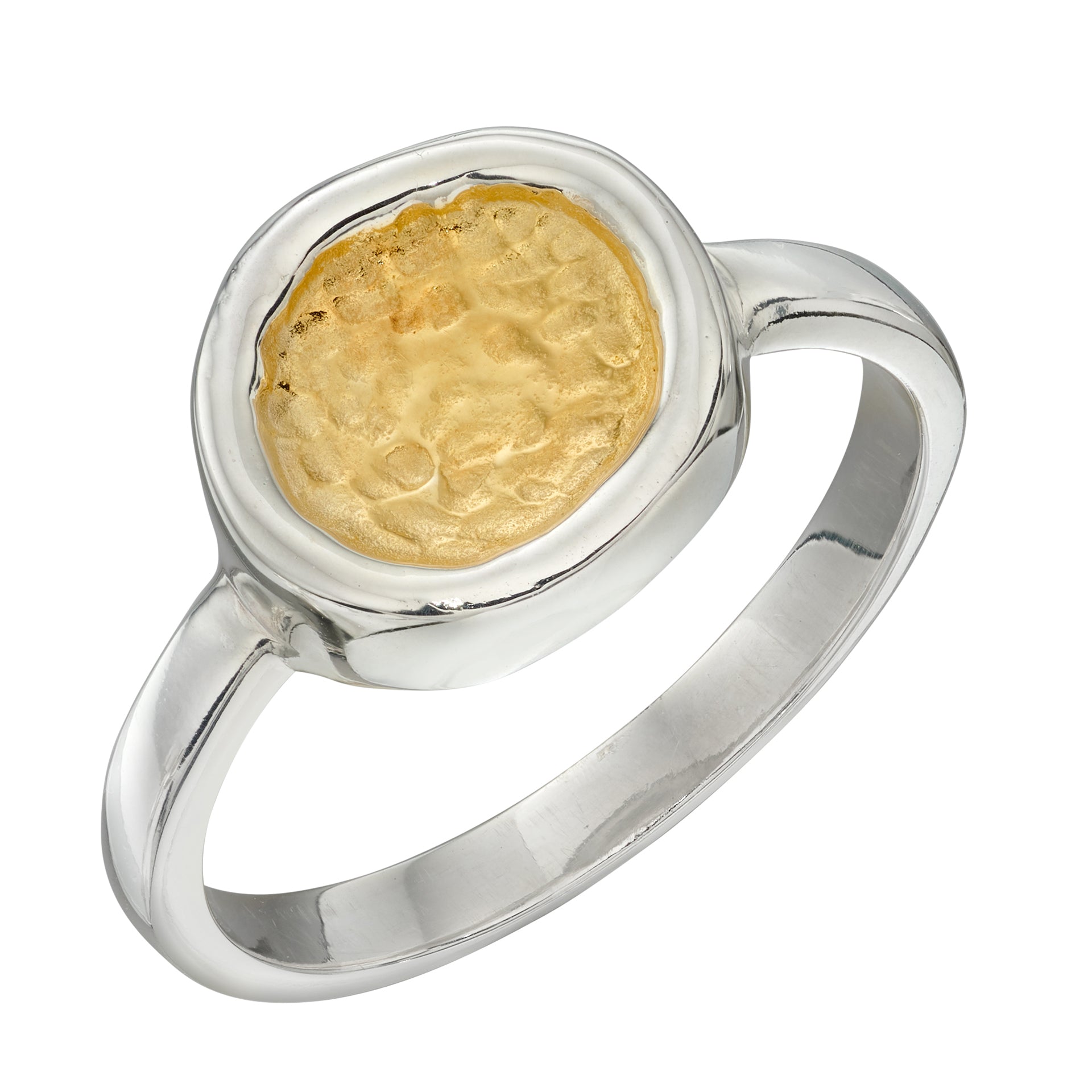 Hammered Disc Ring