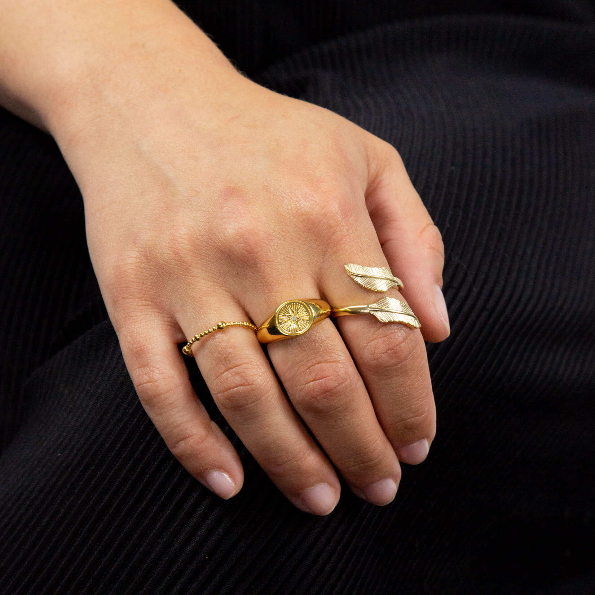 Feather Wrap Around Ring