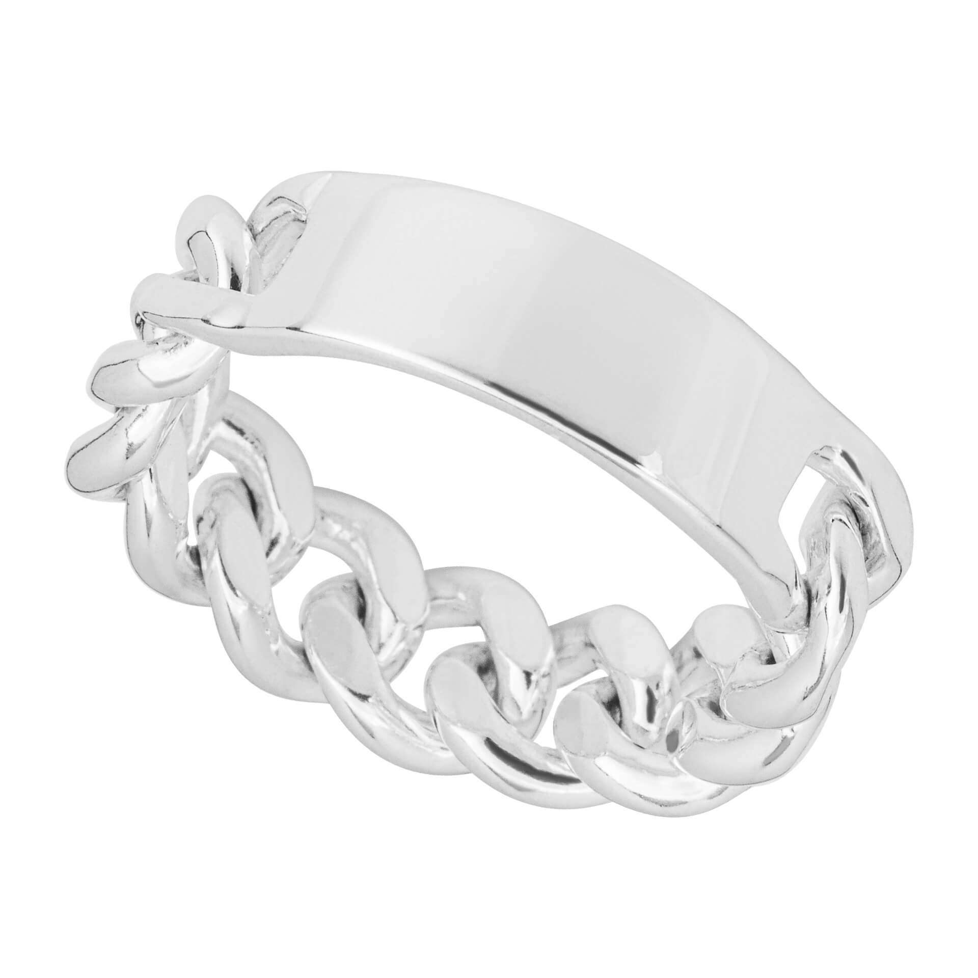 ID Bar and Chain Detail Ring