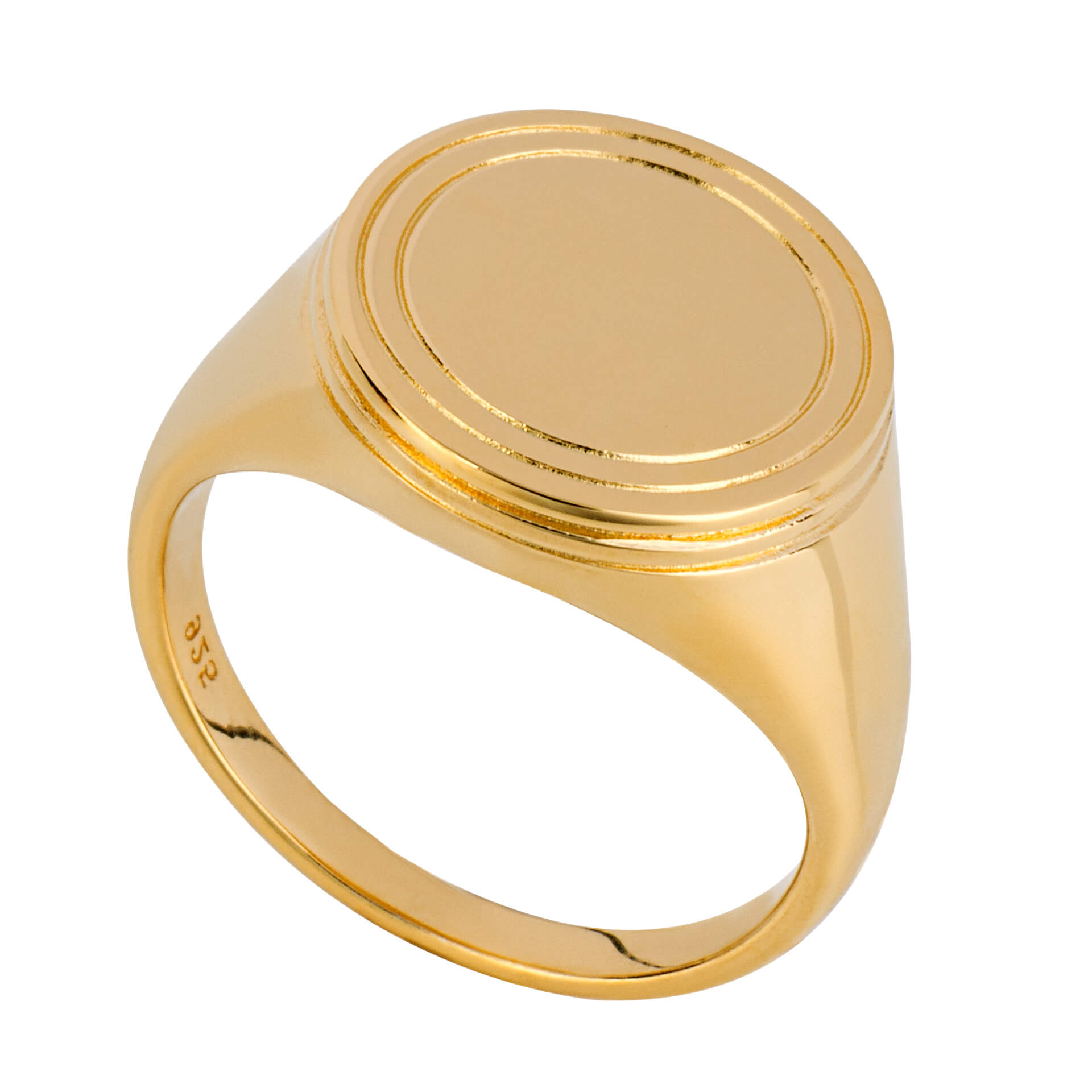 Ridged Signet Ring