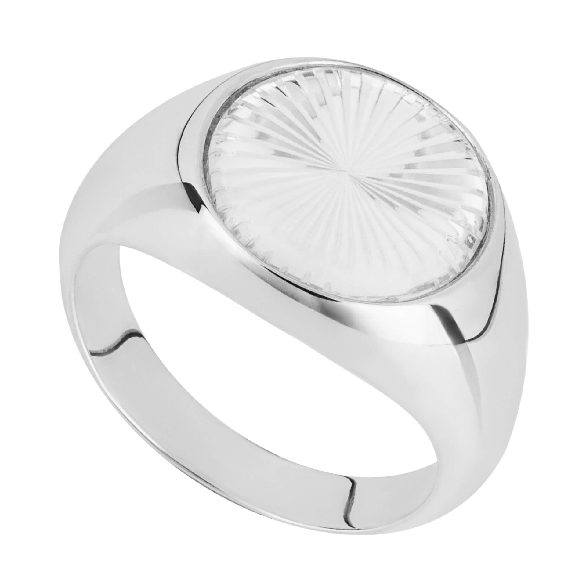 Diamond Cut Signet Ring