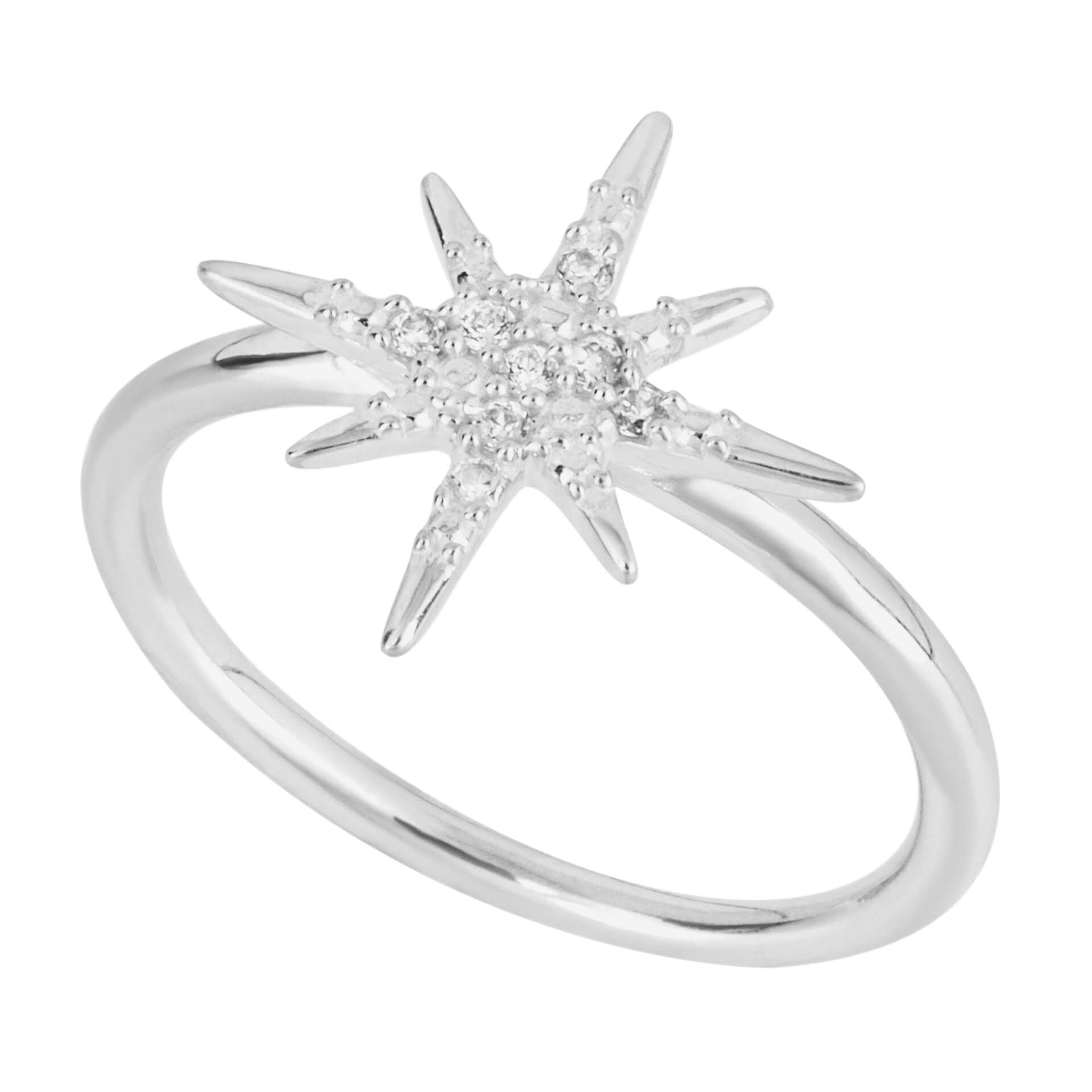 Starburst Ring with CZ
