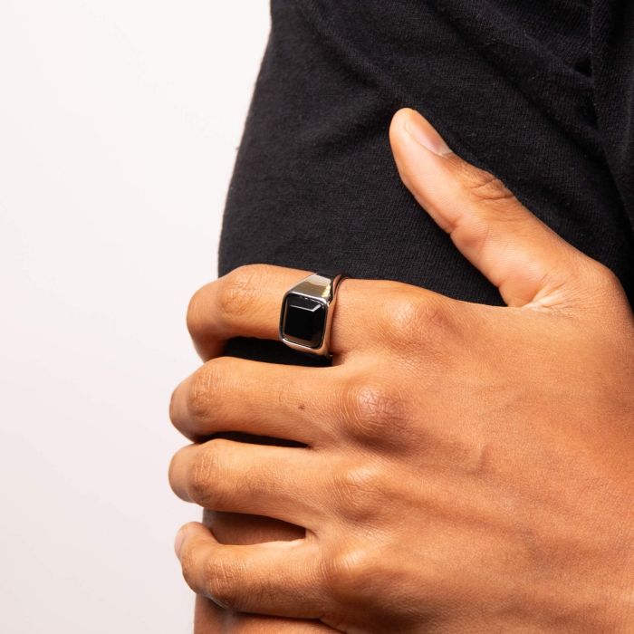 Signet Ring with Semi Precious Stone