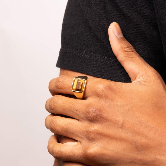 Signet Ring with Semi Precious Stone