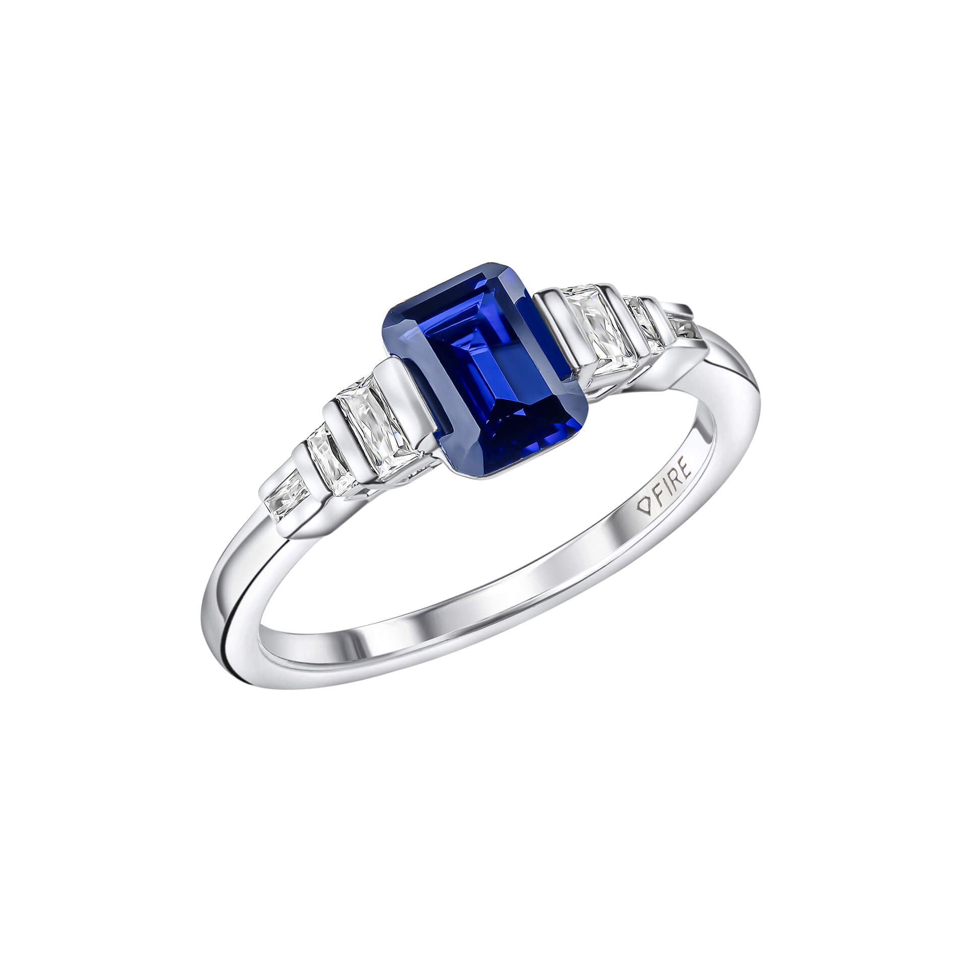 Emerald Cut Zirconia Ring