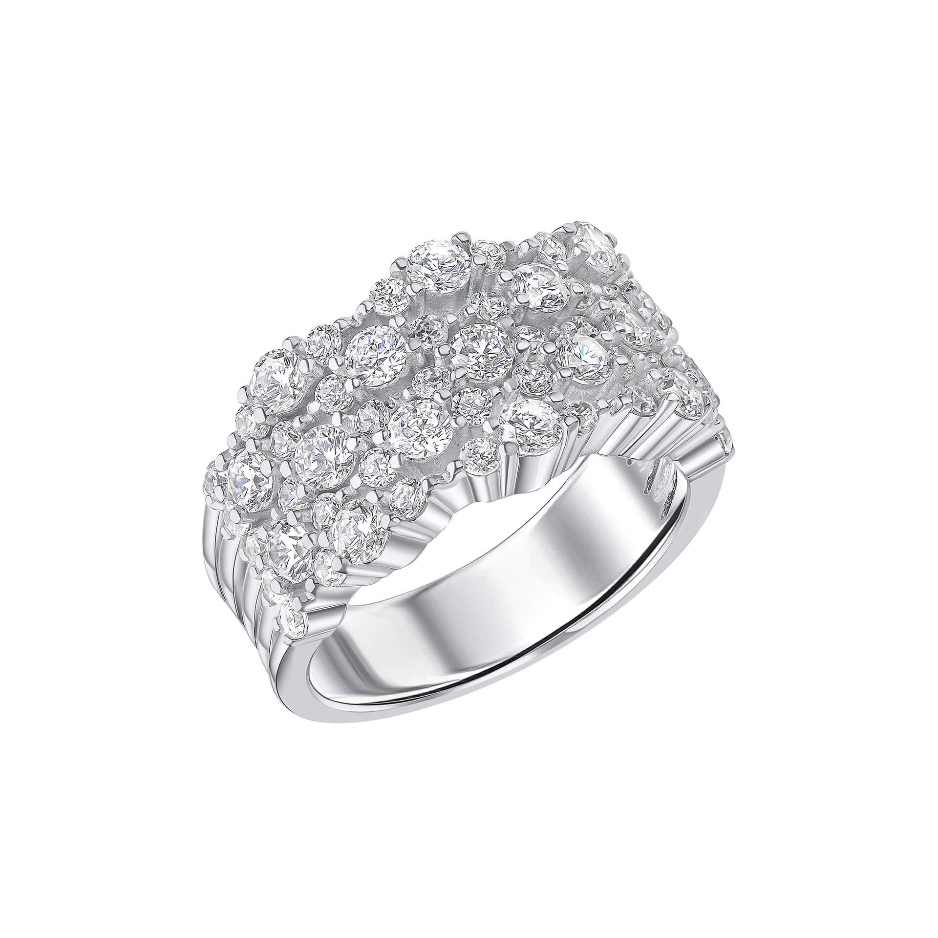 Statement Zirconia Cluster Ring