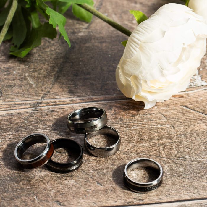 Tungsten Ring with IP Black Plating
