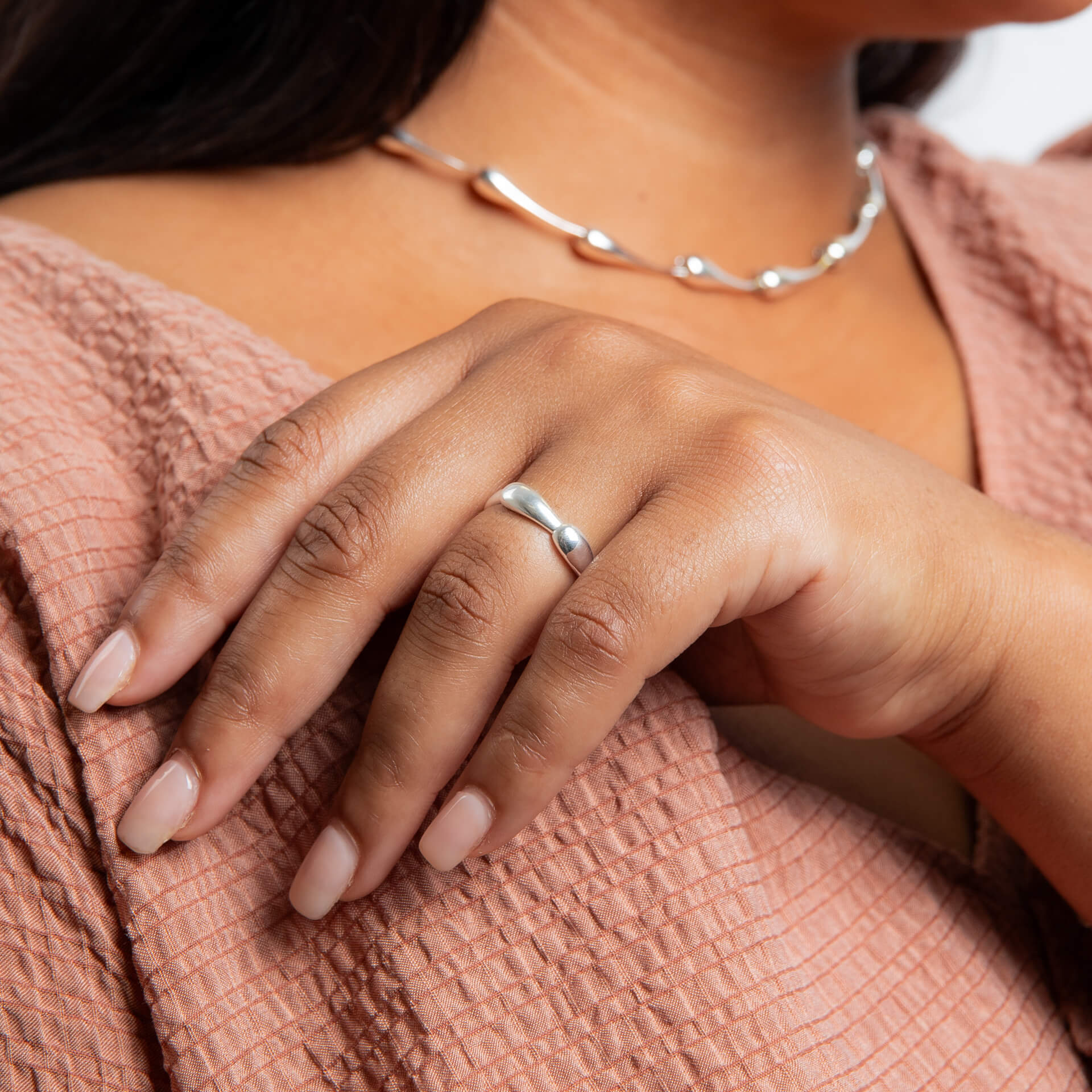 Elongated Teardrop Ring