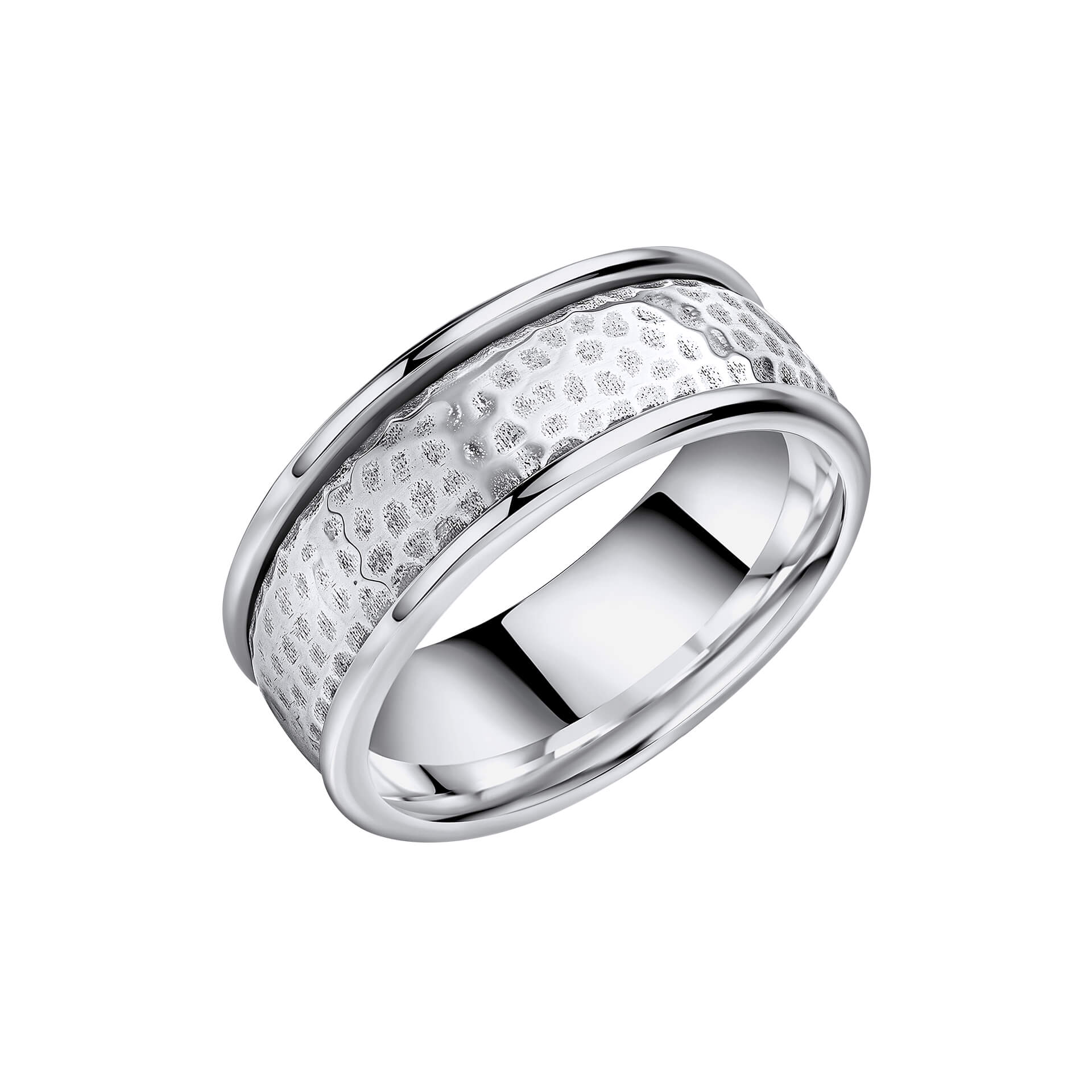 Hammered Design Spinner Ring