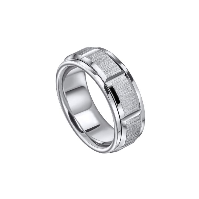 Step Edge Stainless Steel Spinner Ring