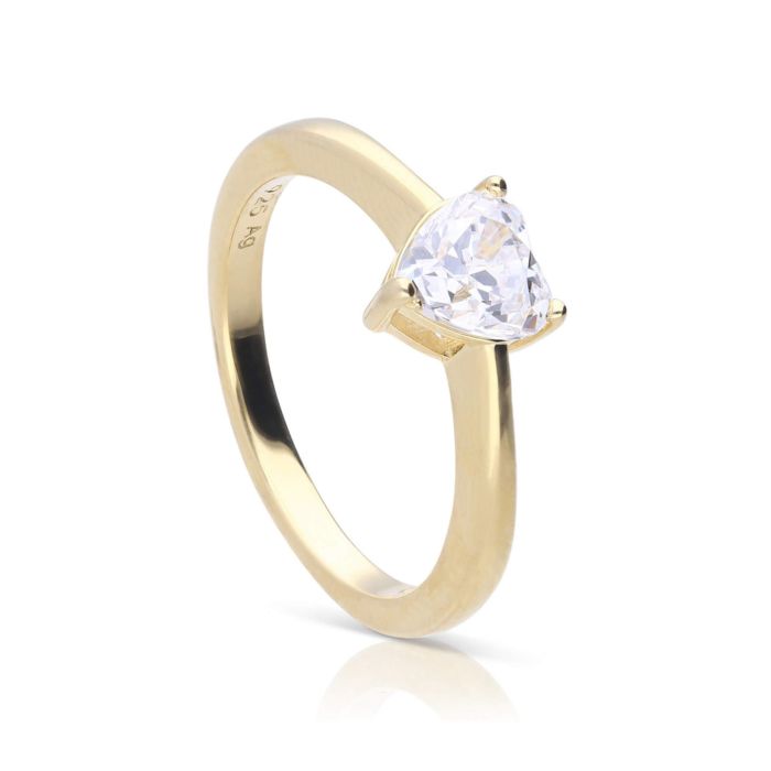 Solitaire Heart Shaped Zirconia Ring