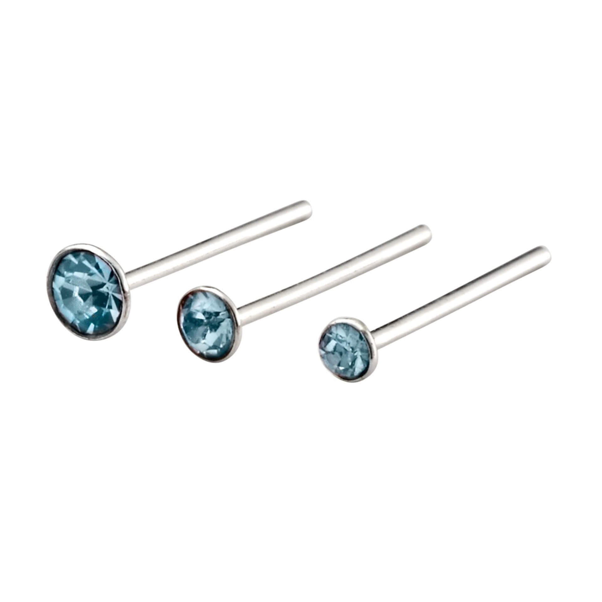 Set of 6 Crystal Nose Studs