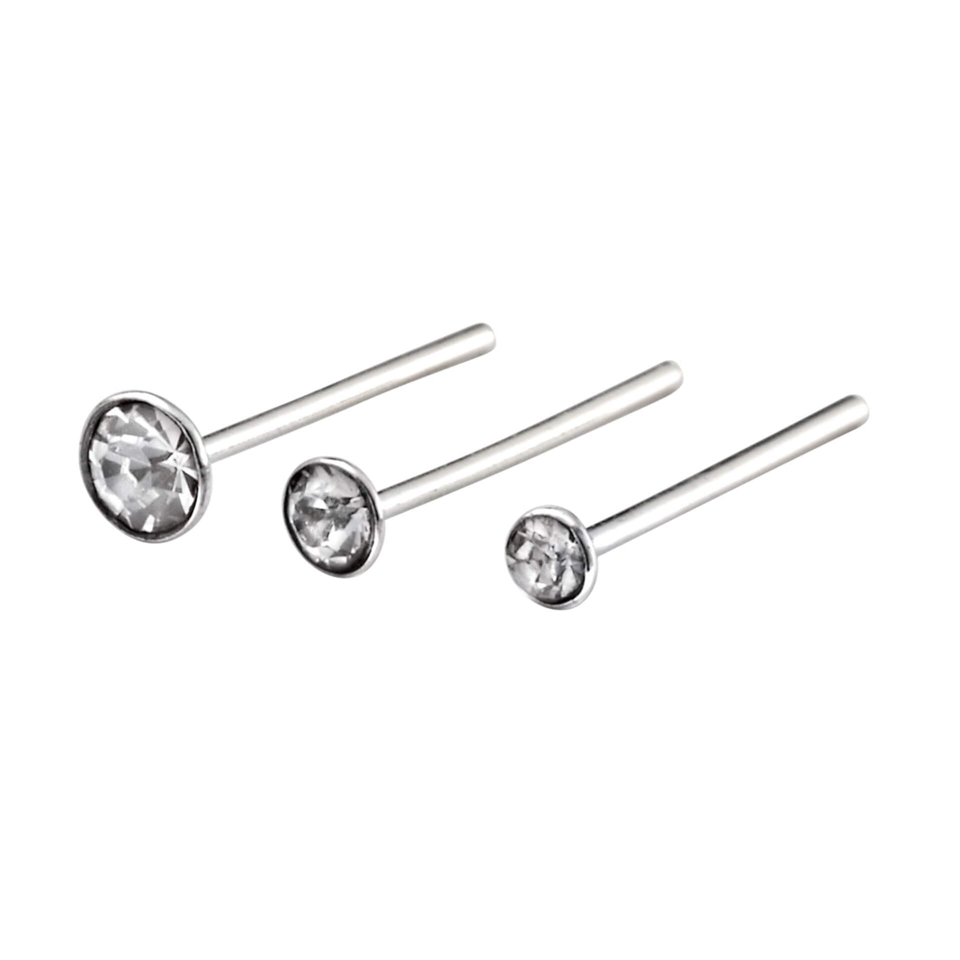 Set of 6 Crystal Nose Studs