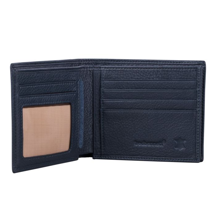 Navy Blue Leather Wallet
