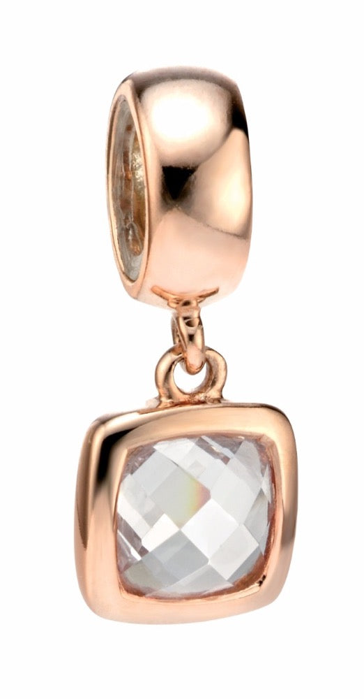 Spacer Charm Bead with CZ