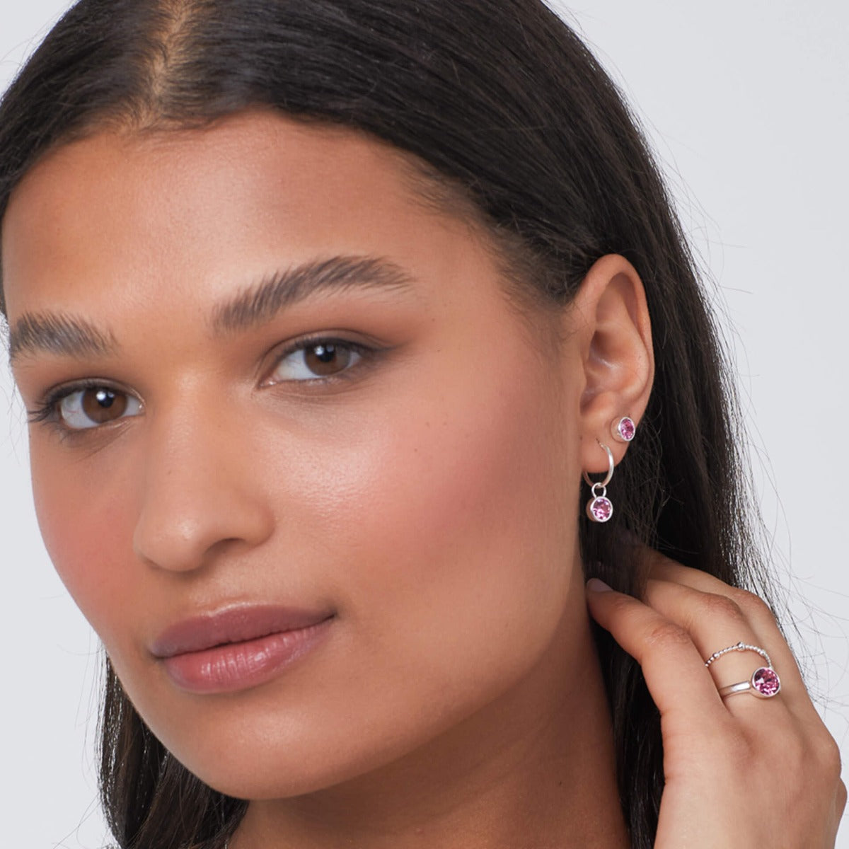 Crystal Birthstone Assembled Hoop Earrings Pack