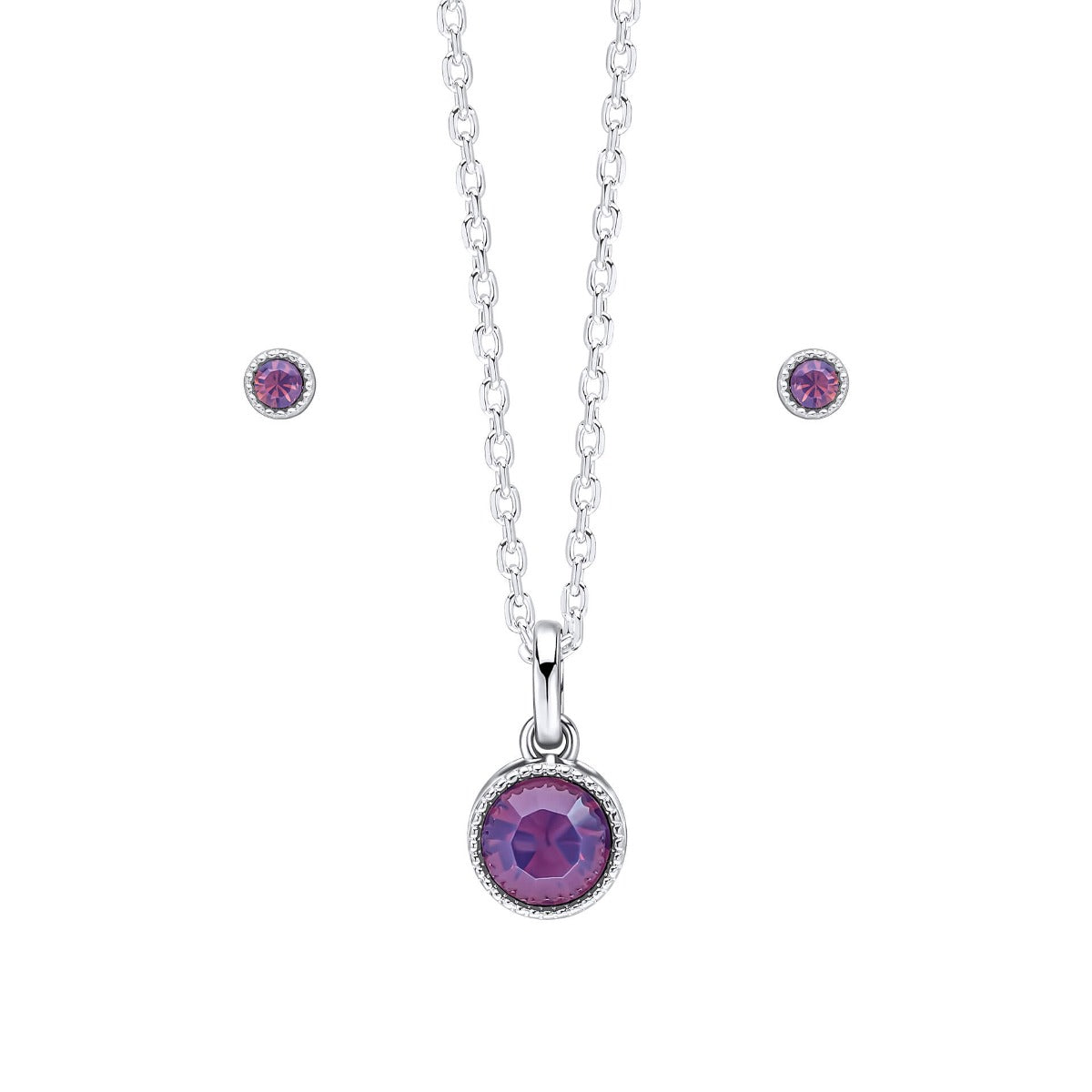 Stippled Earrings and Necklace Set