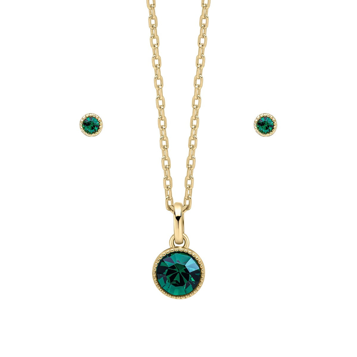Stippled Earrings and Necklace Set